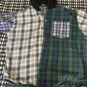 90's grunge era look - contemporary forever 21 flannel hoodie